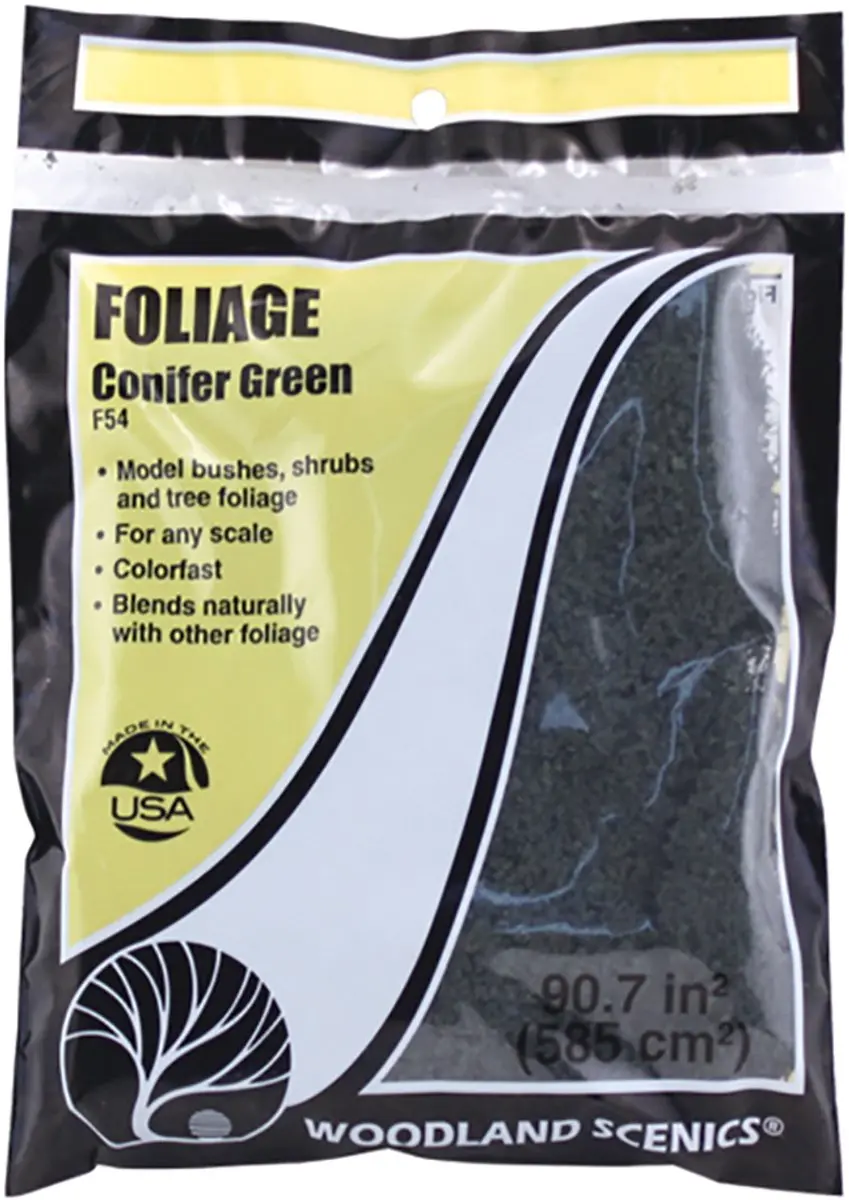 Woodland Scenics F54 Foliage Conifer Green