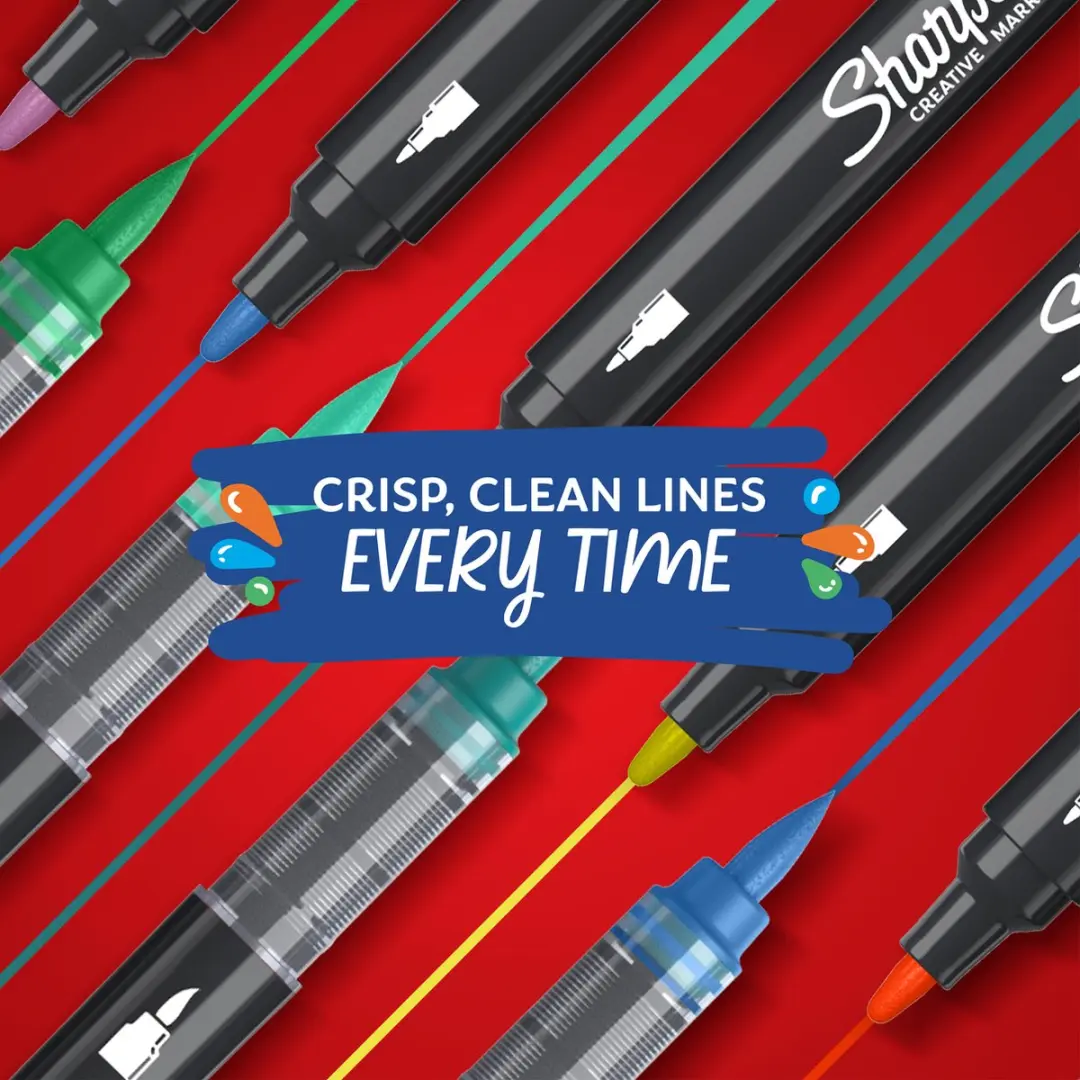 Sharpie Creative Acrylmarker Borstelpunt - 5 stuks - afbeelding 6 van 6