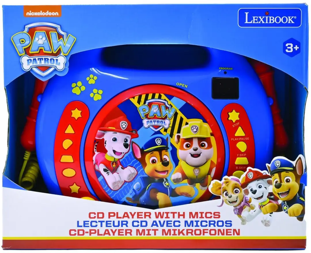 Lexibook Paw Patrol CD-speler - 2 Microfoons - Blauw - afbeelding 4 van 6