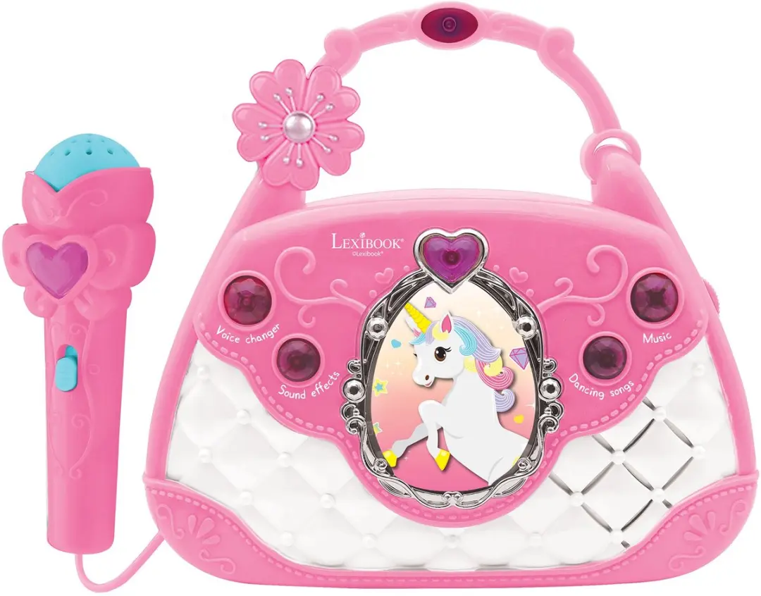 Lexibook K102UNI Unicorn Muziekluidspeker Handtas - Roze - afbeelding 5 van 6