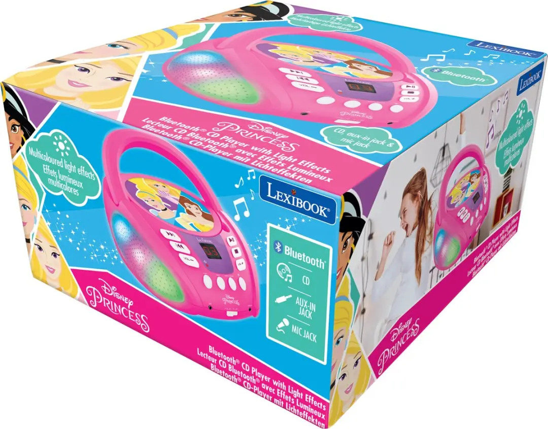 Lexibook Disney Prinses CD-speler - Bluetooth en Radio - afbeelding 2 van 6