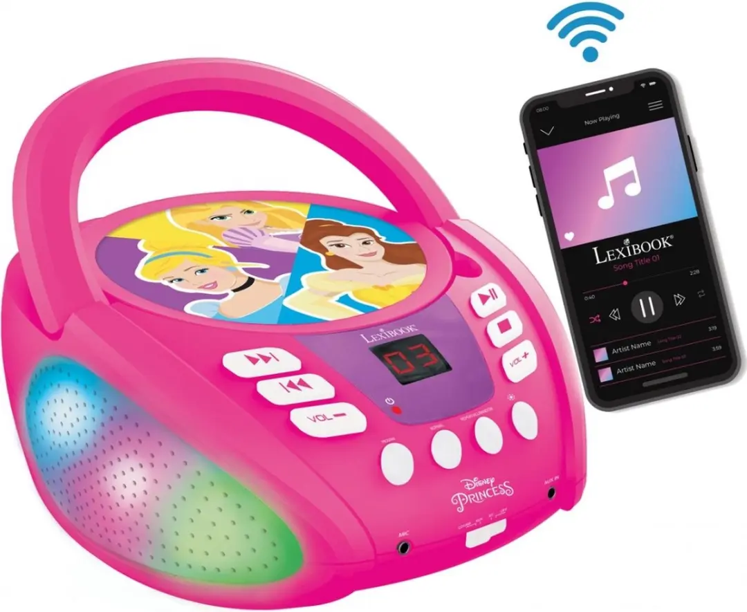 Lexibook Disney Prinses CD-speler - Bluetooth en Radio - afbeelding 5 van 6