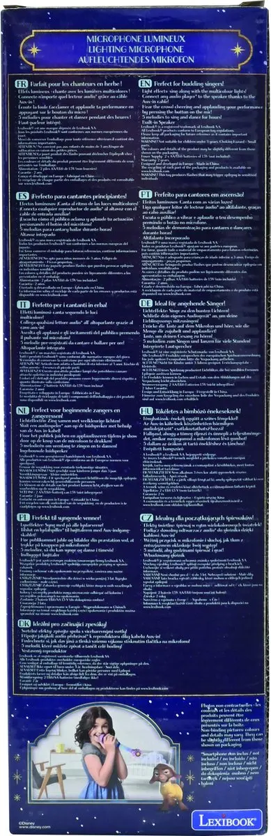 Lexibook Disney Wish Verlichtingsmicrofoon - Violet - afbeelding 2 van 6