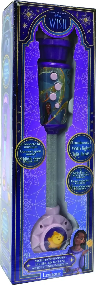 Lexibook Disney Wish Verlichtingsmicrofoon - Violet - afbeelding 6 van 6