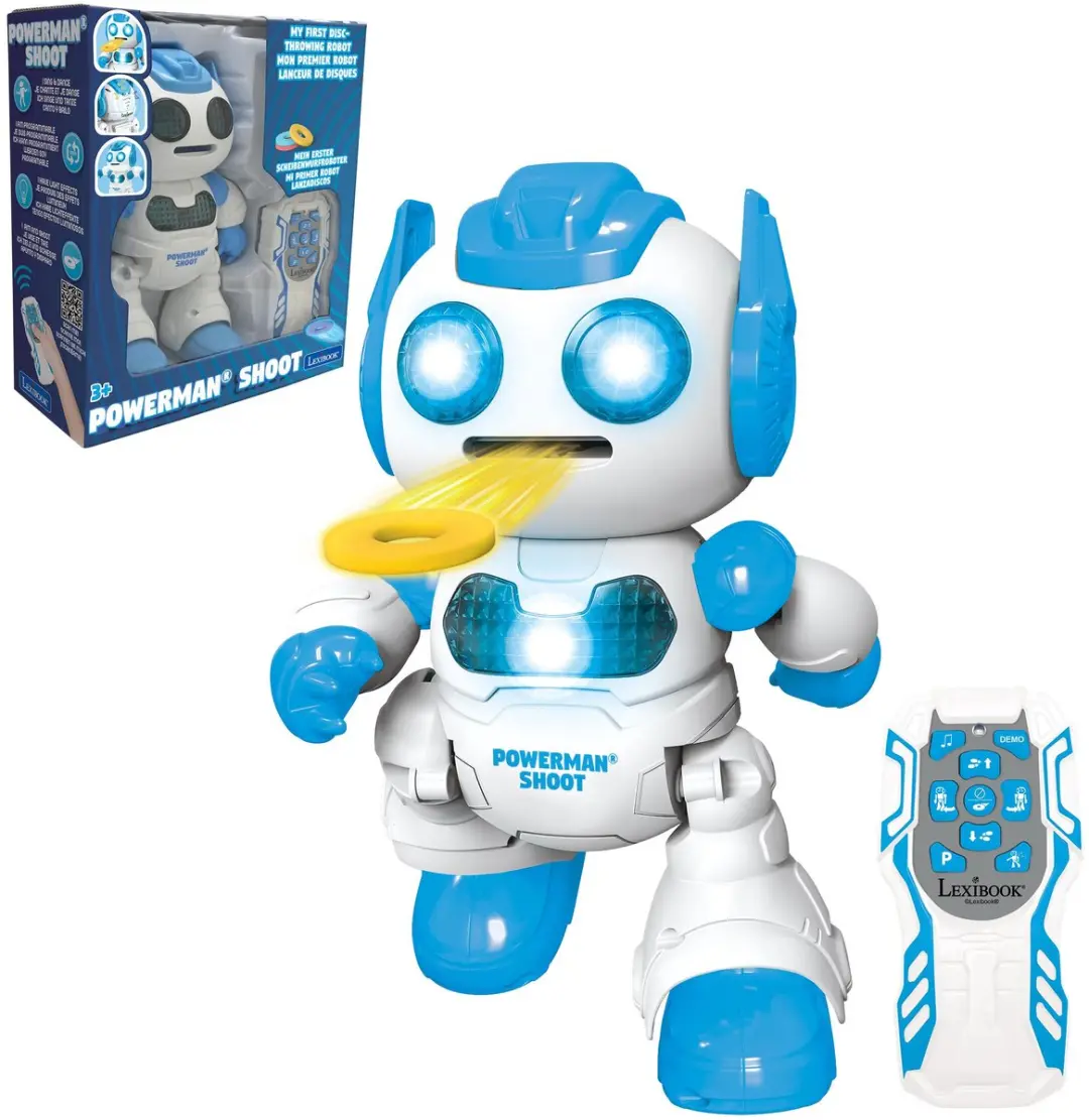 Lexibook Powerman Shoot STEM Robot - Blauw - afbeelding 2 van 6