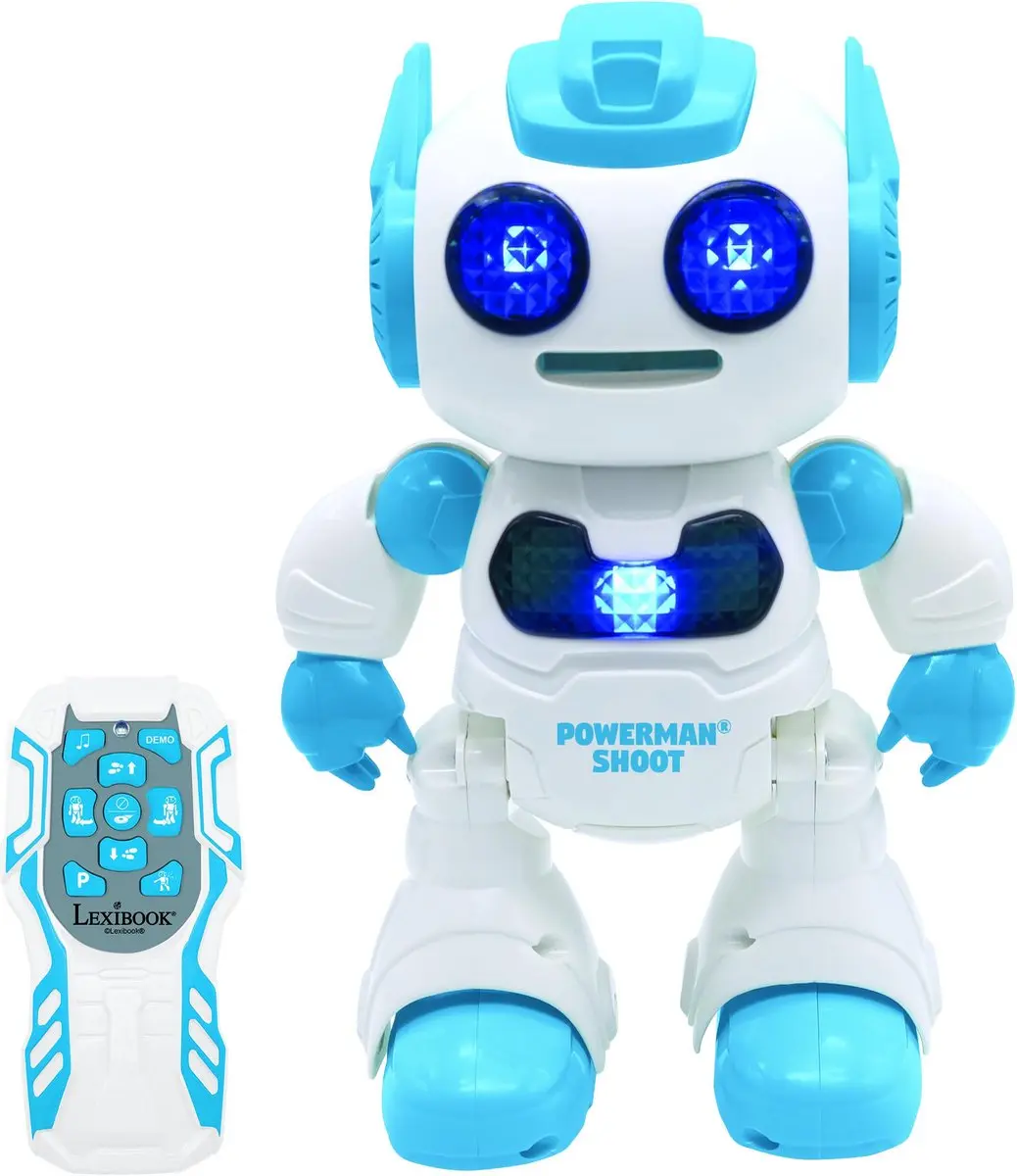 Lexibook Powerman Shoot STEM Robot - Blauw - afbeelding 5 van 6