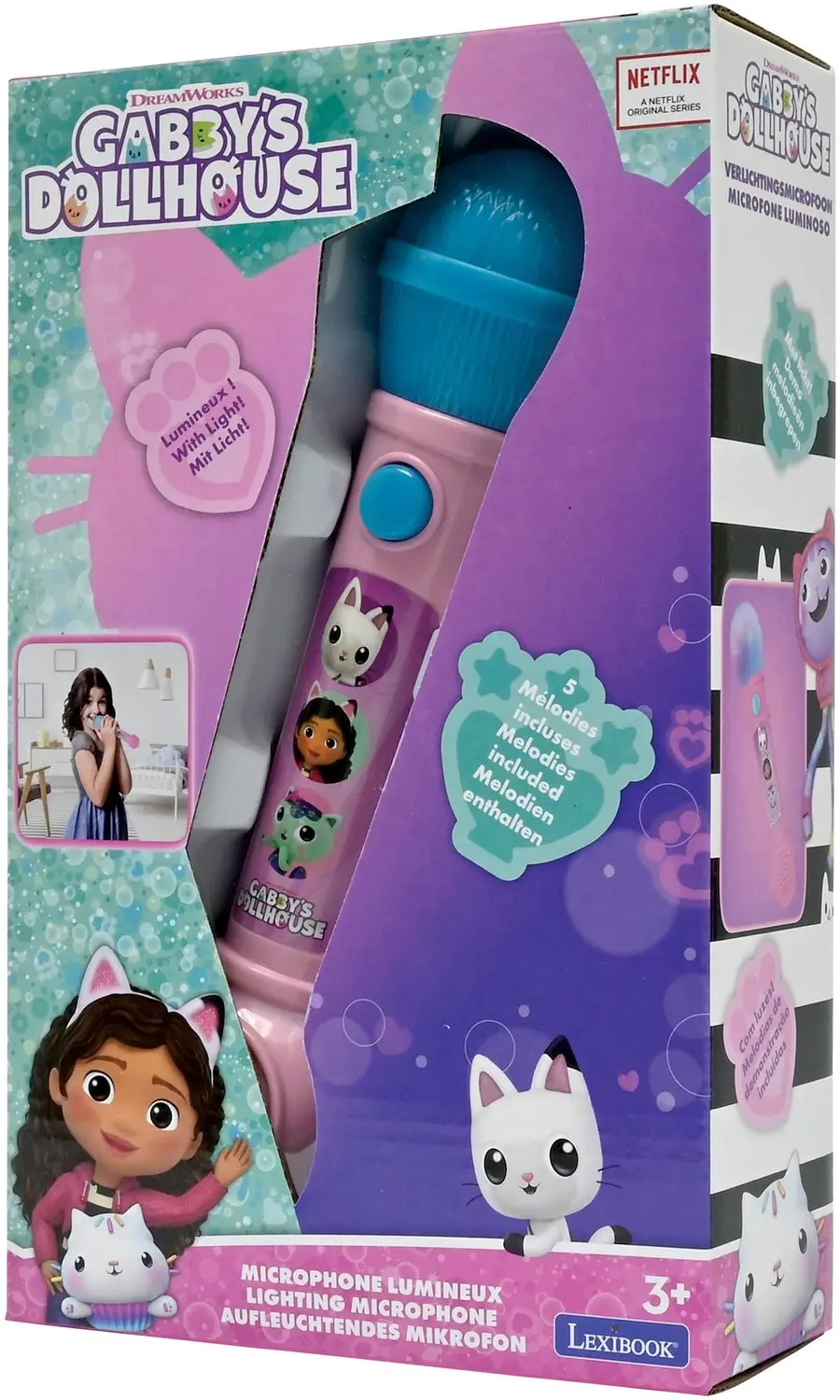 Lexibook Gabby's Dollhouse Verlichtingsmicrofoon 89009 - Roze - afbeelding 4 van 6