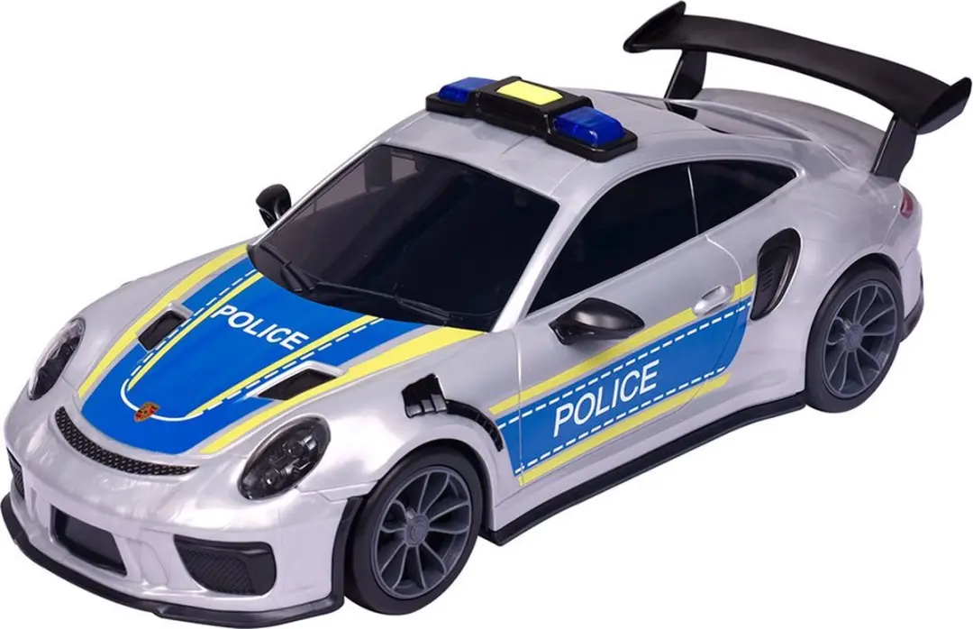 Majorette Porsche Politie Draagtas + 1 Voertuig - Blauw - afbeelding 2 van 5