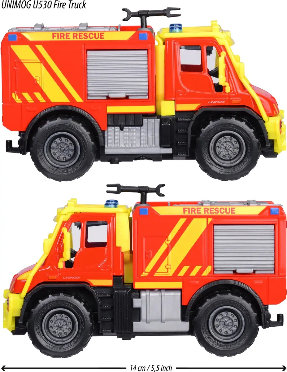 Majorette Unimog U530 Brandweerwagen - afbeelding 2 van 5
