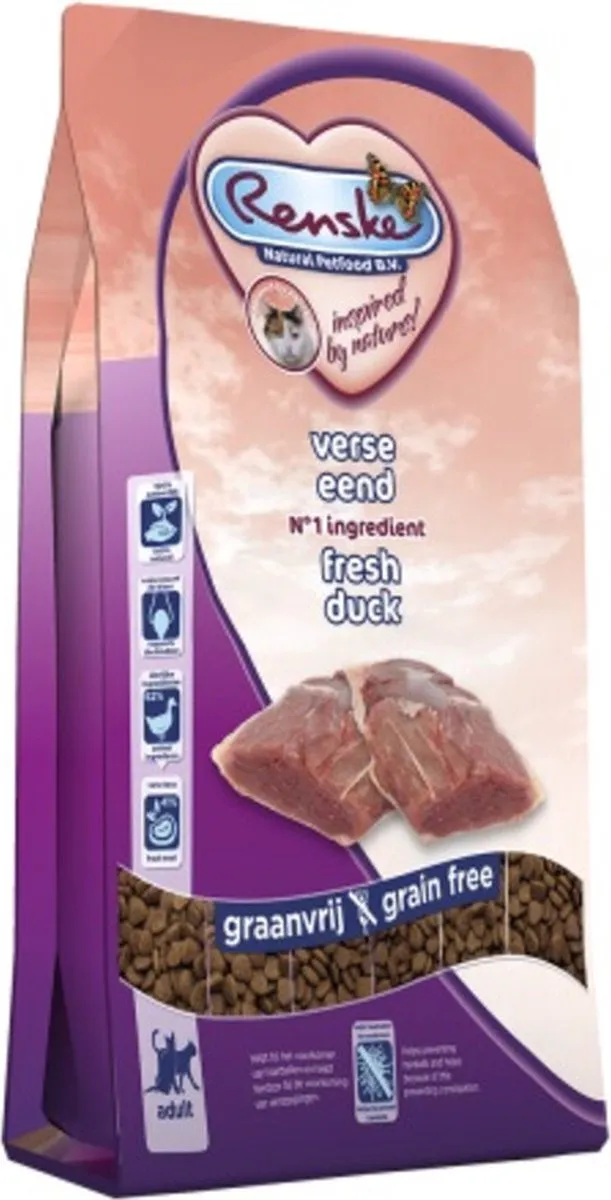 Renske Kat Adult Verse Eend Kattenvoer - 8x400g