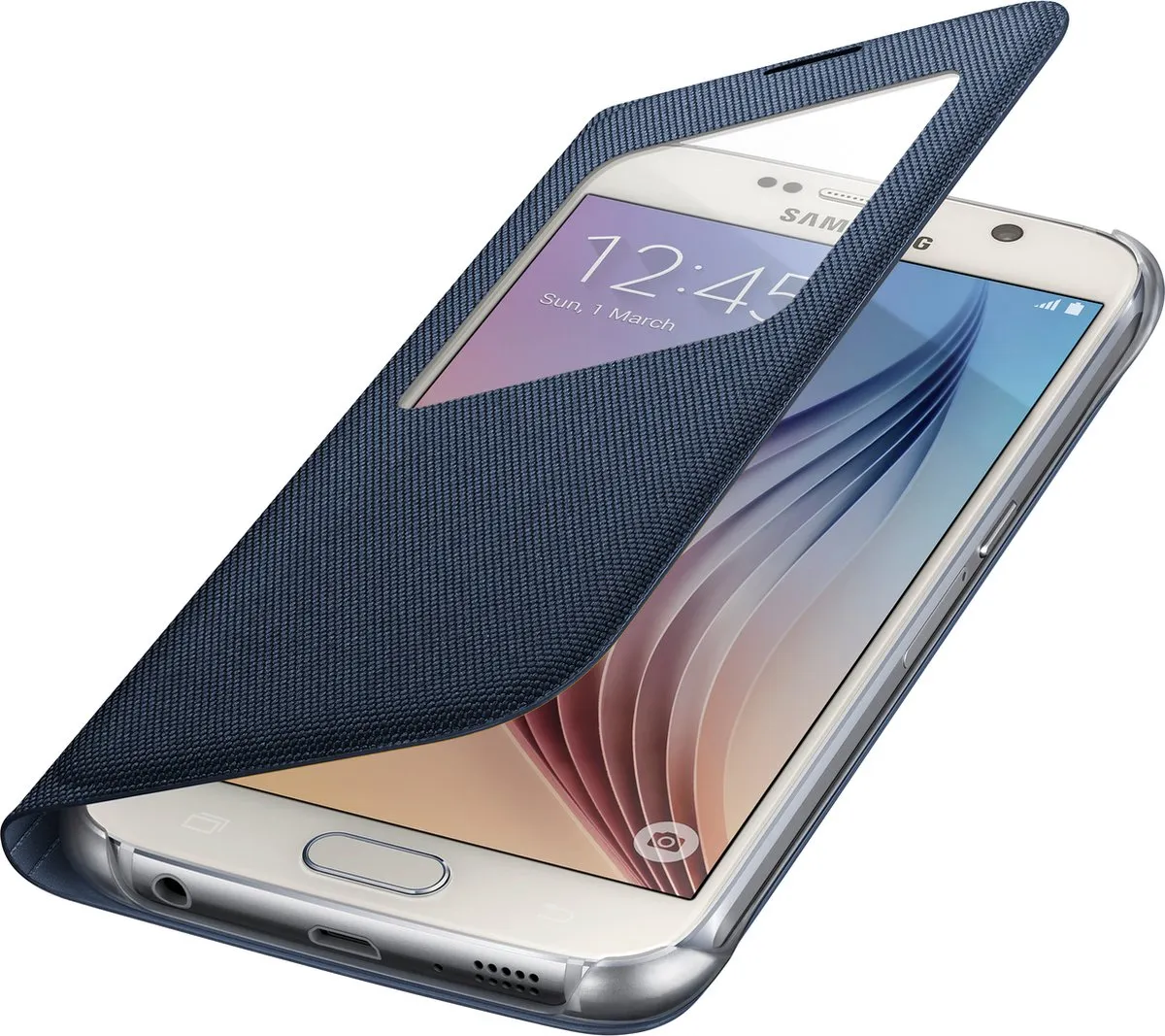 Samsung S-View Cover Canvas Galaxy S6 EF-CG920BBEGWW - Zwart - afbeelding 4 van 6