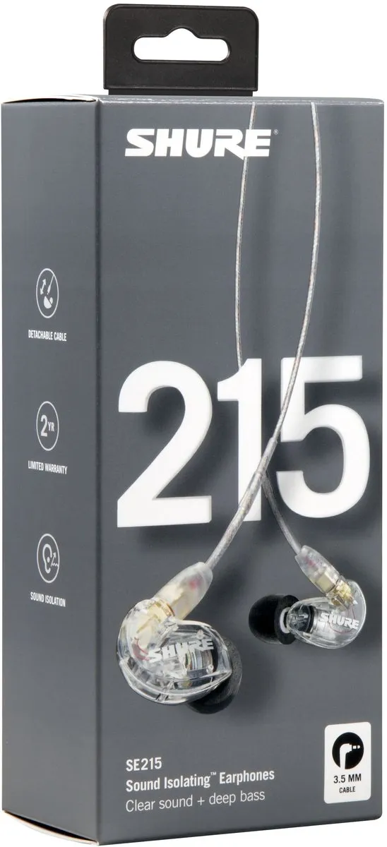 Shure SE215-CL In-Ear Hoofdtelefoon - Transparant