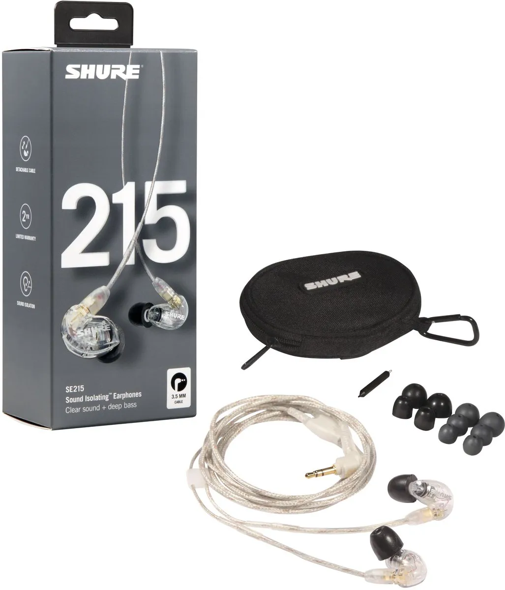 Shure SE215-CL In-Ear Hoofdtelefoon - Transparant
