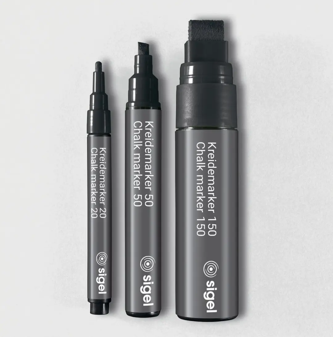 Sigel Krijtstift 20 Ronde Punt 1-2mm - Zwart - 2x - afbeelding 4 van 4