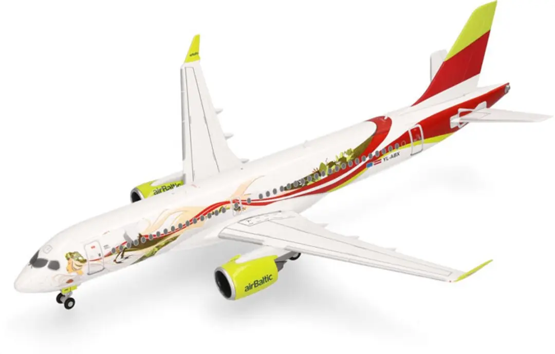 Airbus A220-300 AirBaltic 50th A220 Herpa 1:200
