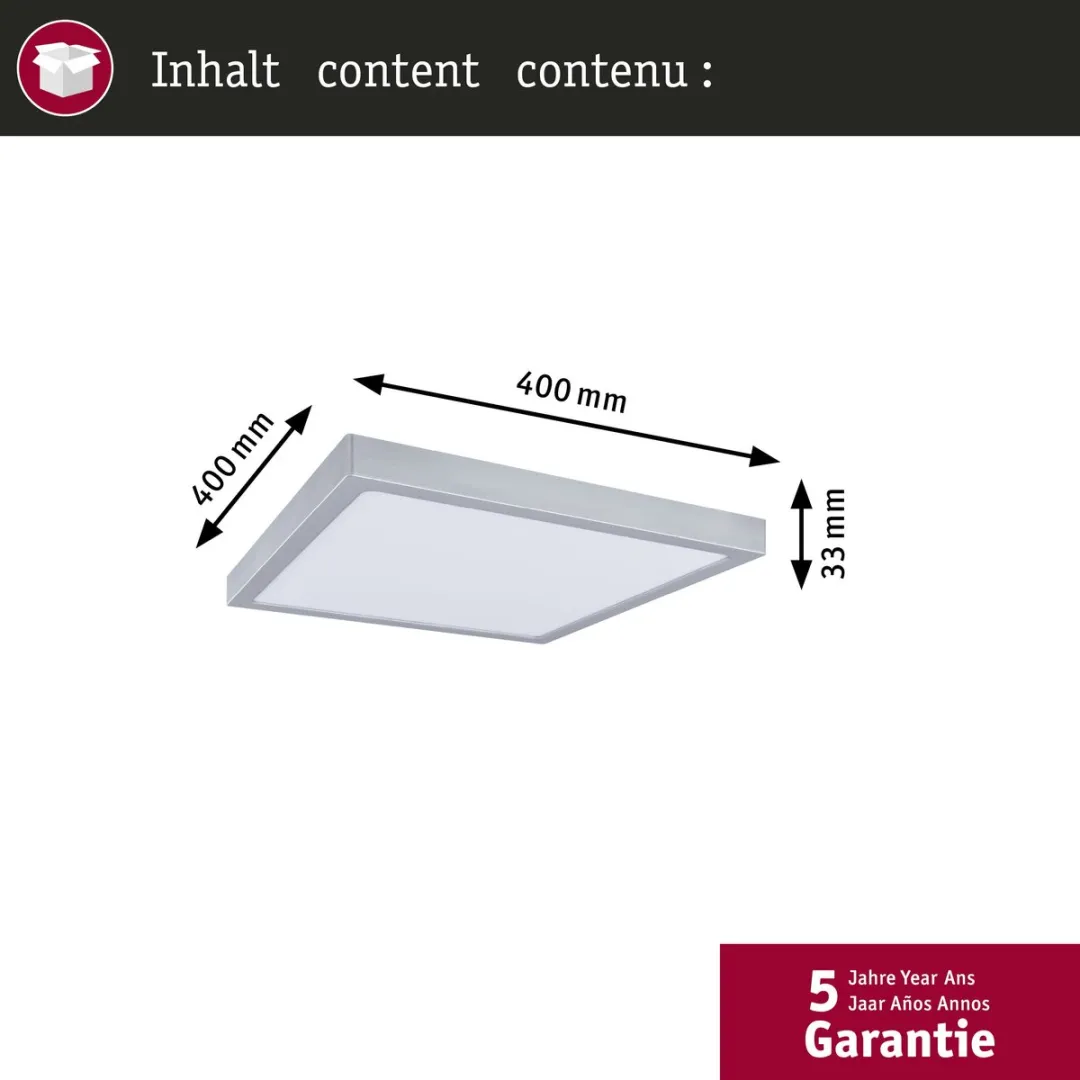 Paulmann LED-paneel Abia 2 White Select 16W 1400lm - Chroom mat