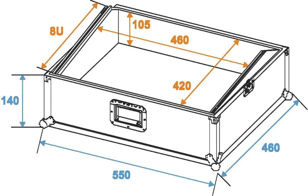 Eurolite case 19" -  8 HE voor 24 kanaal lichtcontroller - Voor controllers - afbeelding 3 van 5