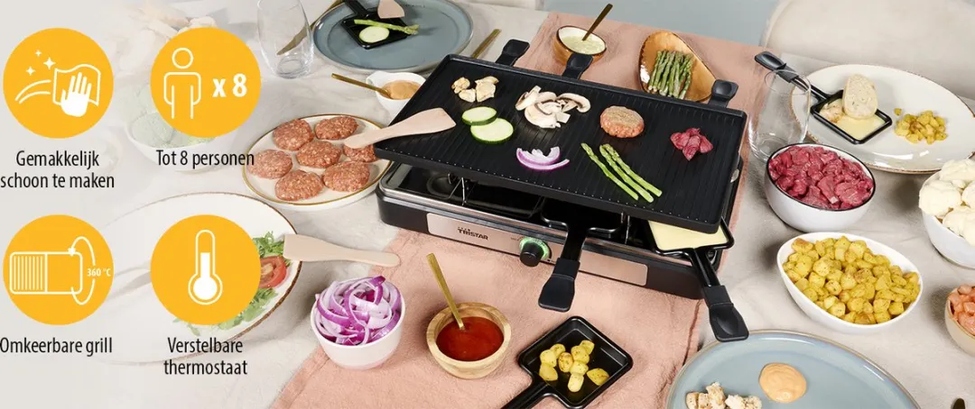 Tristar RA-2748 Gourmetset - 1400W - 8 Personen