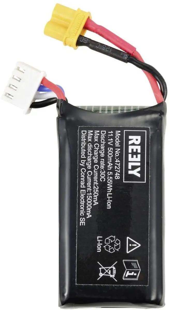 Reely Li-ion accupack 11.1V 500mAh XT30U - afbeelding 3 van 4