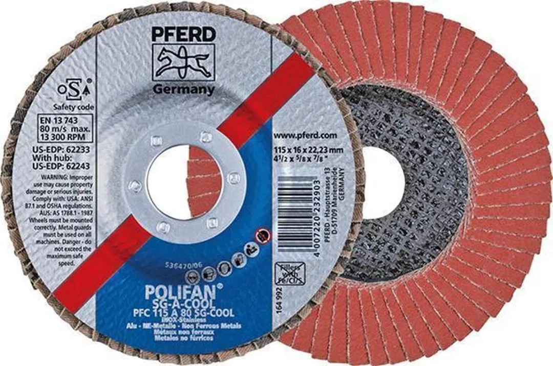 Pferd Polifan A-COOL Lamellenschijf Ø125mm - INOX+ALU