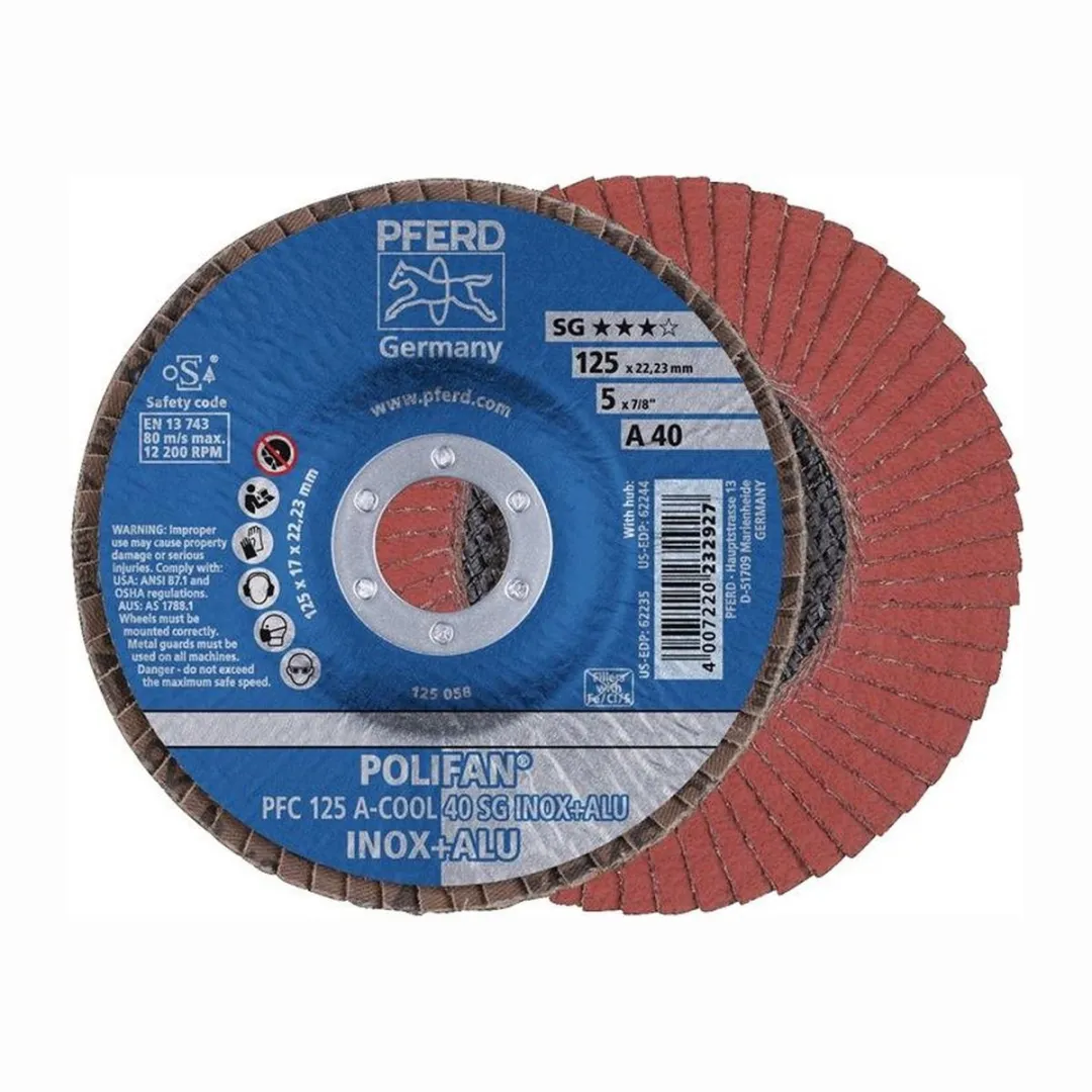 Pferd Polifan A-COOL Lamellenschijf Ø125mm - INOX+ALU