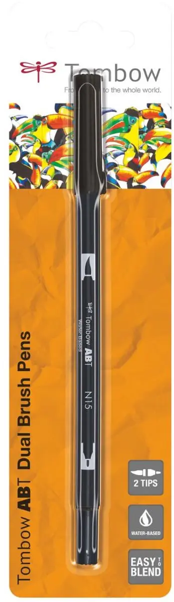 Tombow ABT Dual Brush Pen N15 - Zwart - afbeelding 5 van 6