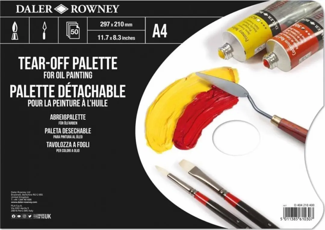 Daler-Rowney Scheurpalet voor Olieverf 50 Vellen Perkament 35 x 25 cm.