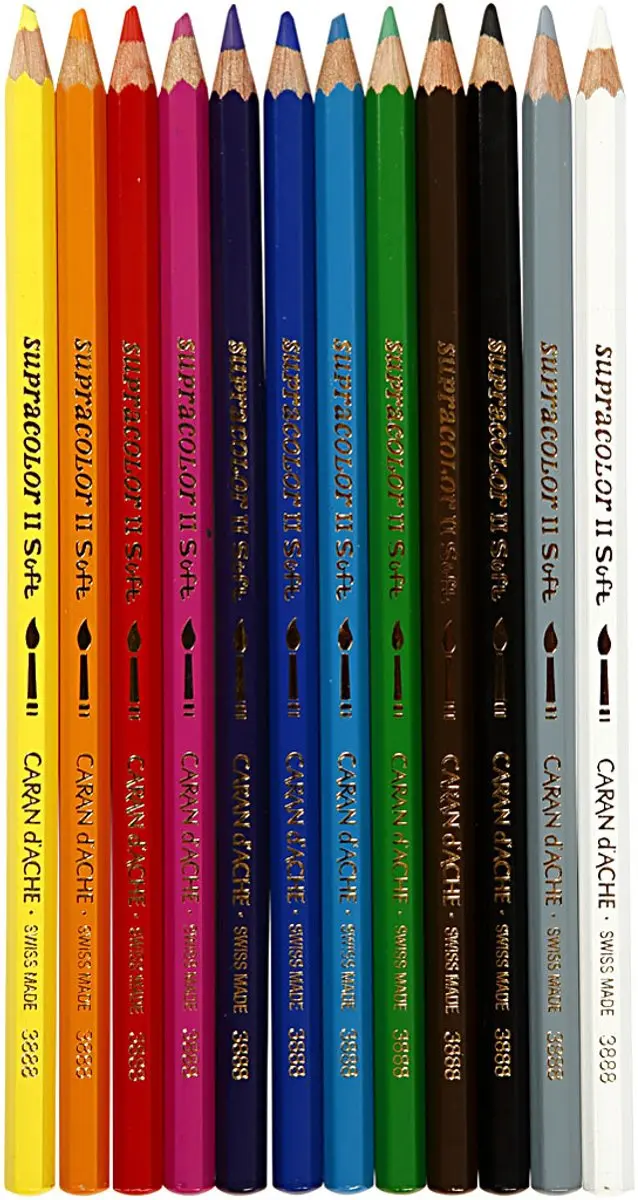 Caran d'Ache Supracolor II Aquarelpotloden - 12 stuks - afbeelding 2 van 4