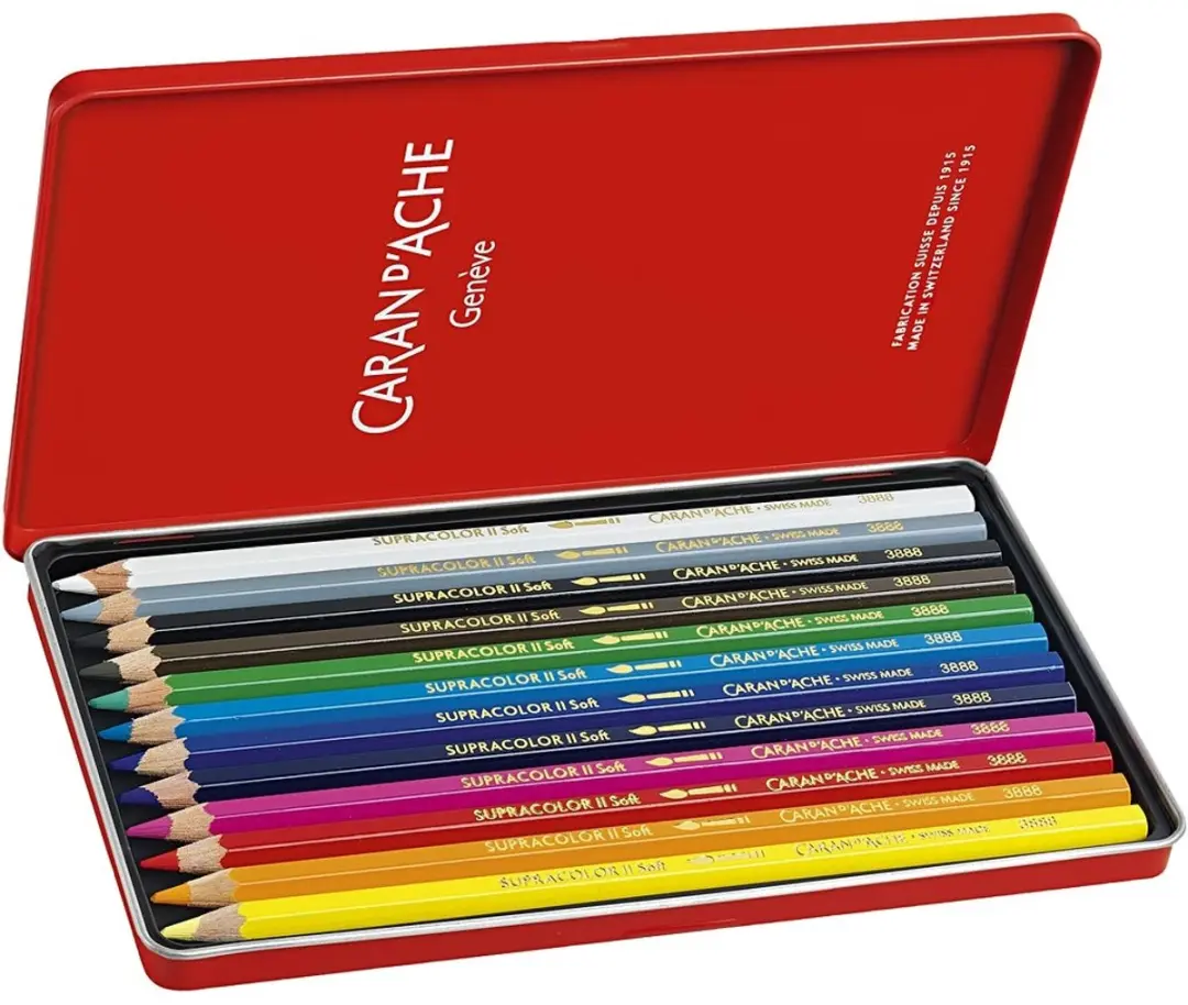 Caran d'Ache Supracolor II Aquarelpotloden - 12 stuks - afbeelding 3 van 4