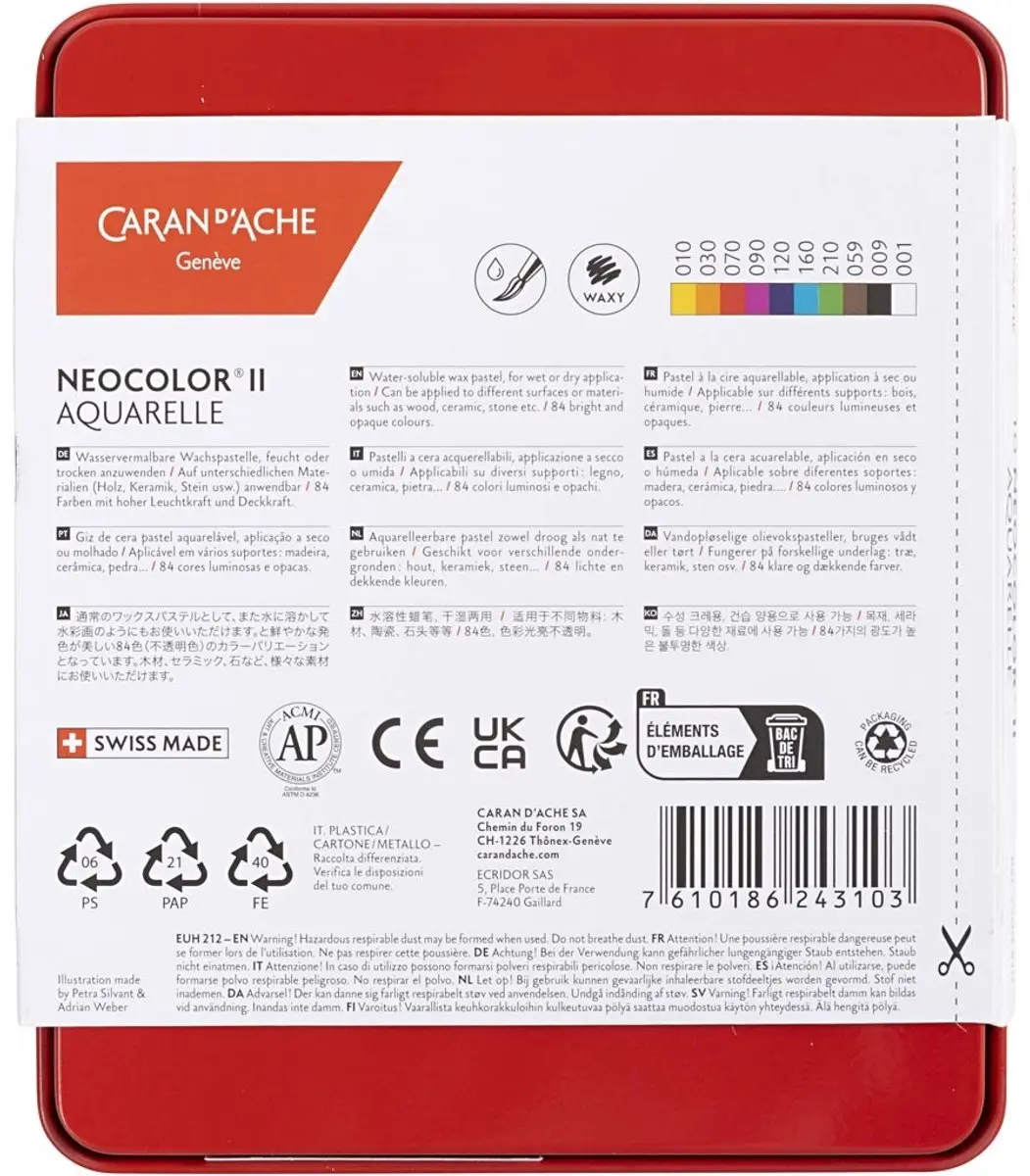 Caran d'Ache Neocolor II Aquarelle 7500.310 - 10 stuks - afbeelding 4 van 6