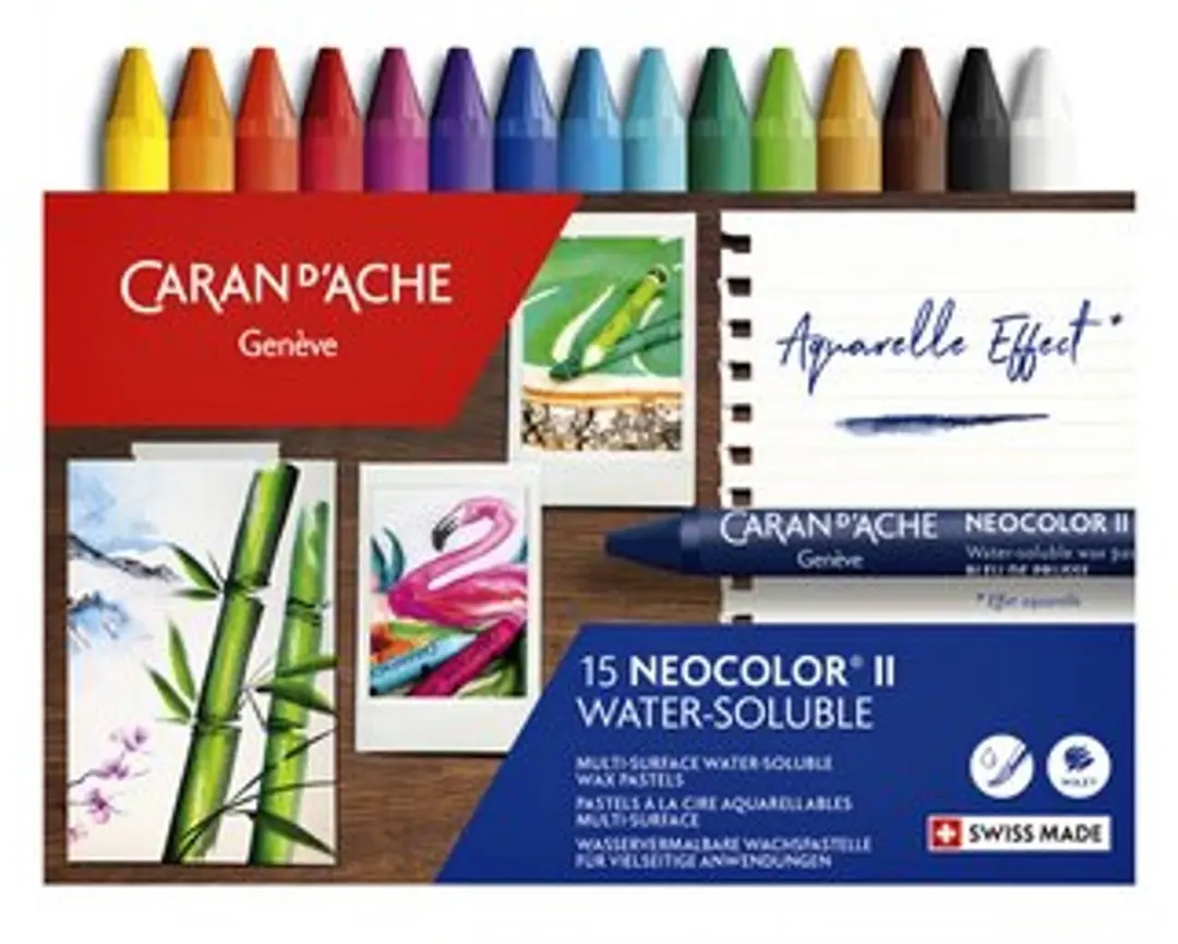 Caran d'Ache Neocolor II Aquarelle Pastels - 15 stuks - afbeelding 4 van 6