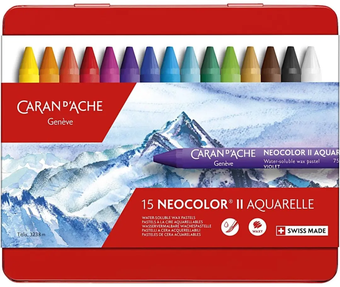 Caran d'Ache Neocolor II Aquarelle Pastels - 15 stuks - afbeelding 5 van 6