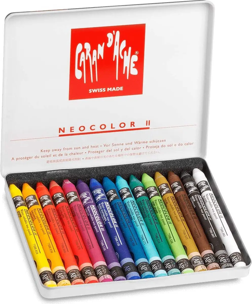 Caran d'Ache Neocolor II Aquarelle Pastels - 15 stuks - afbeelding 3 van 6