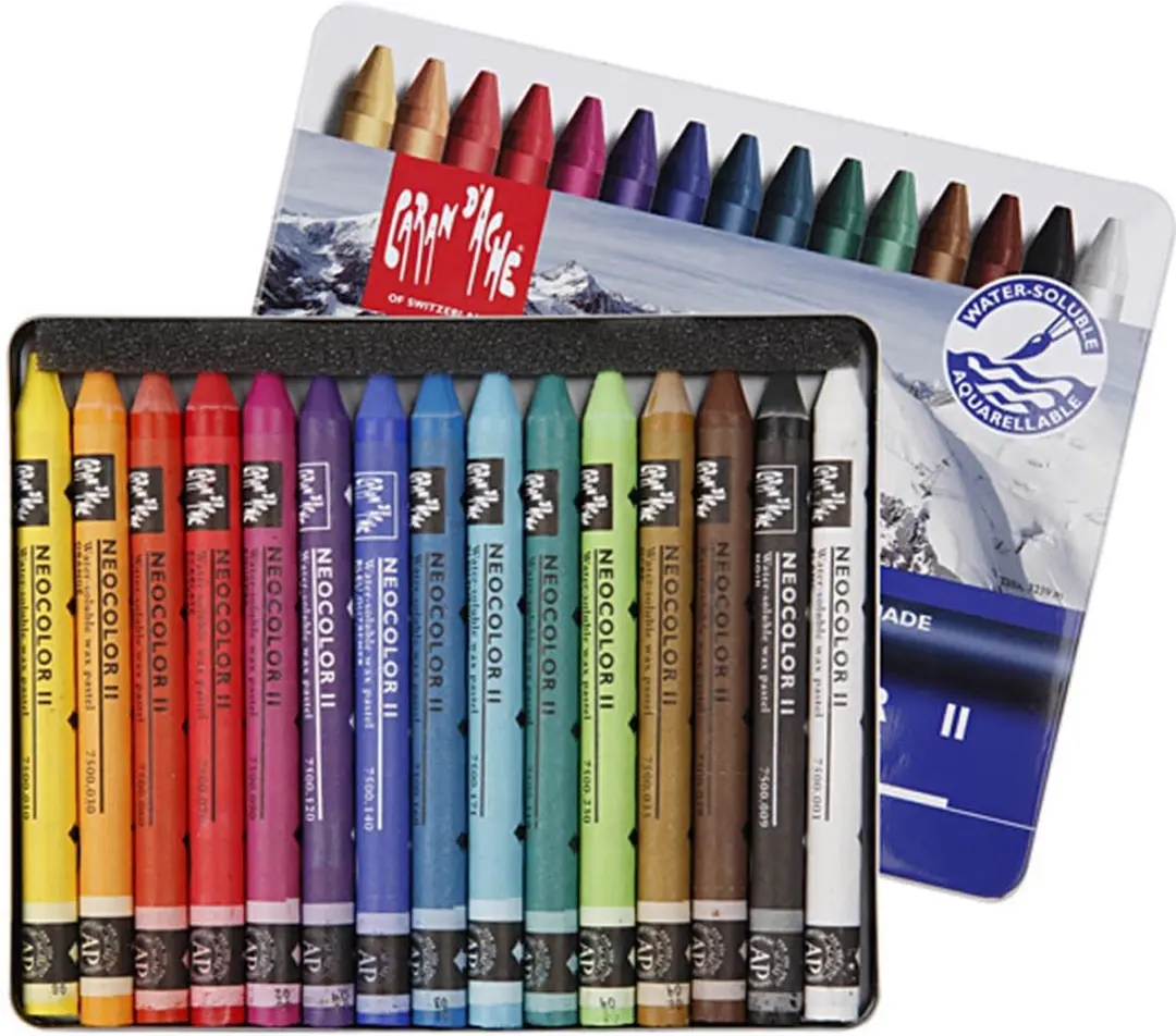 Caran d'Ache Neocolor II Aquarelle Pastels - 15 stuks - afbeelding 2 van 6