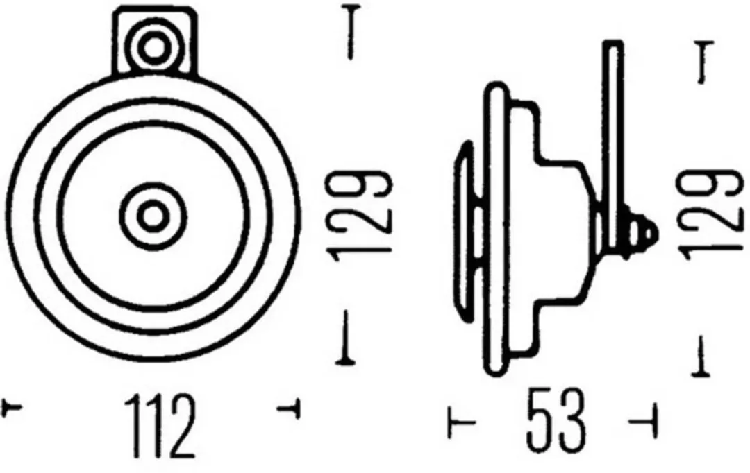 Hella 3BA 002 768-382 Toeter 24V - Grijs