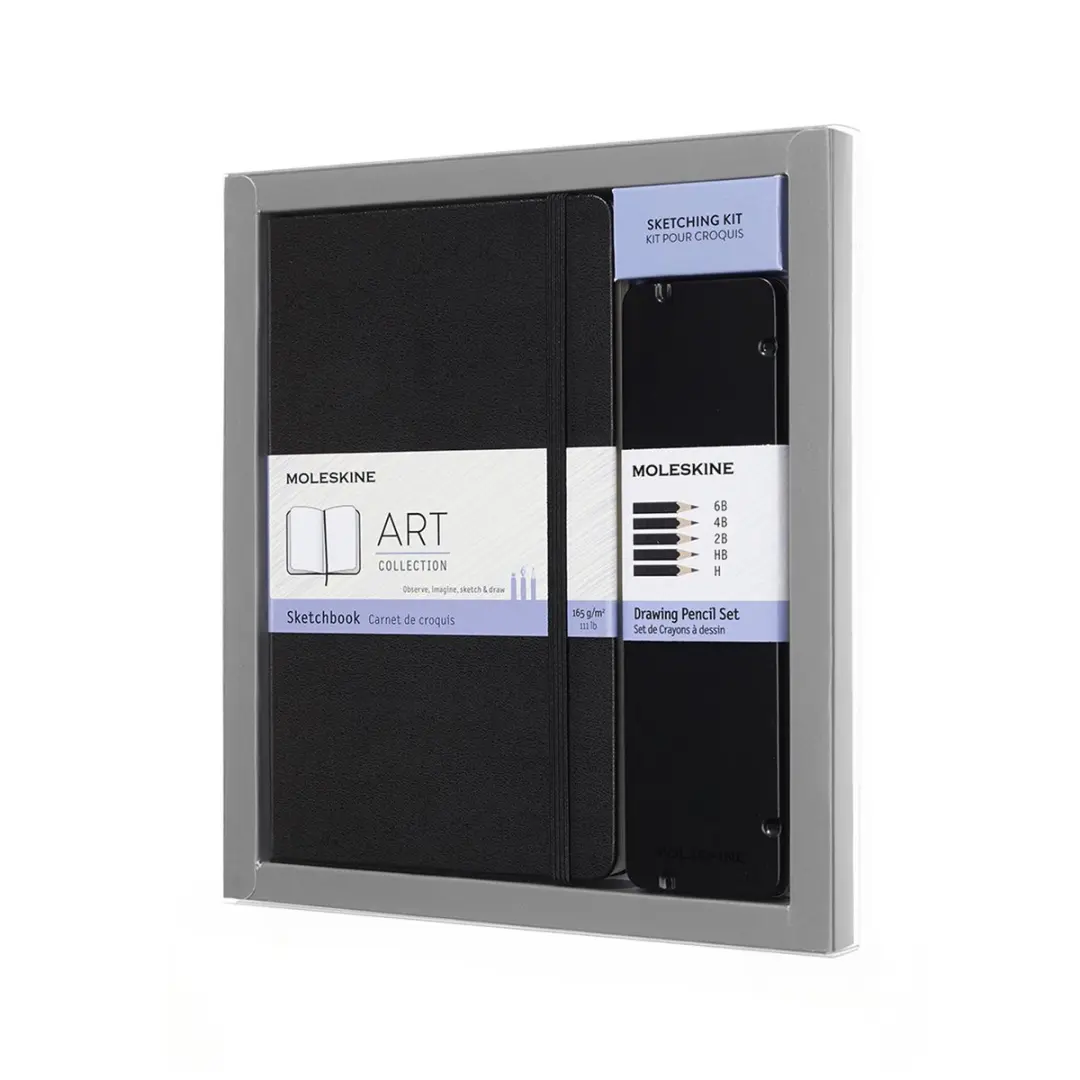 Moleskine Art Bundel (Large Schetsboek + Schetspotloden)