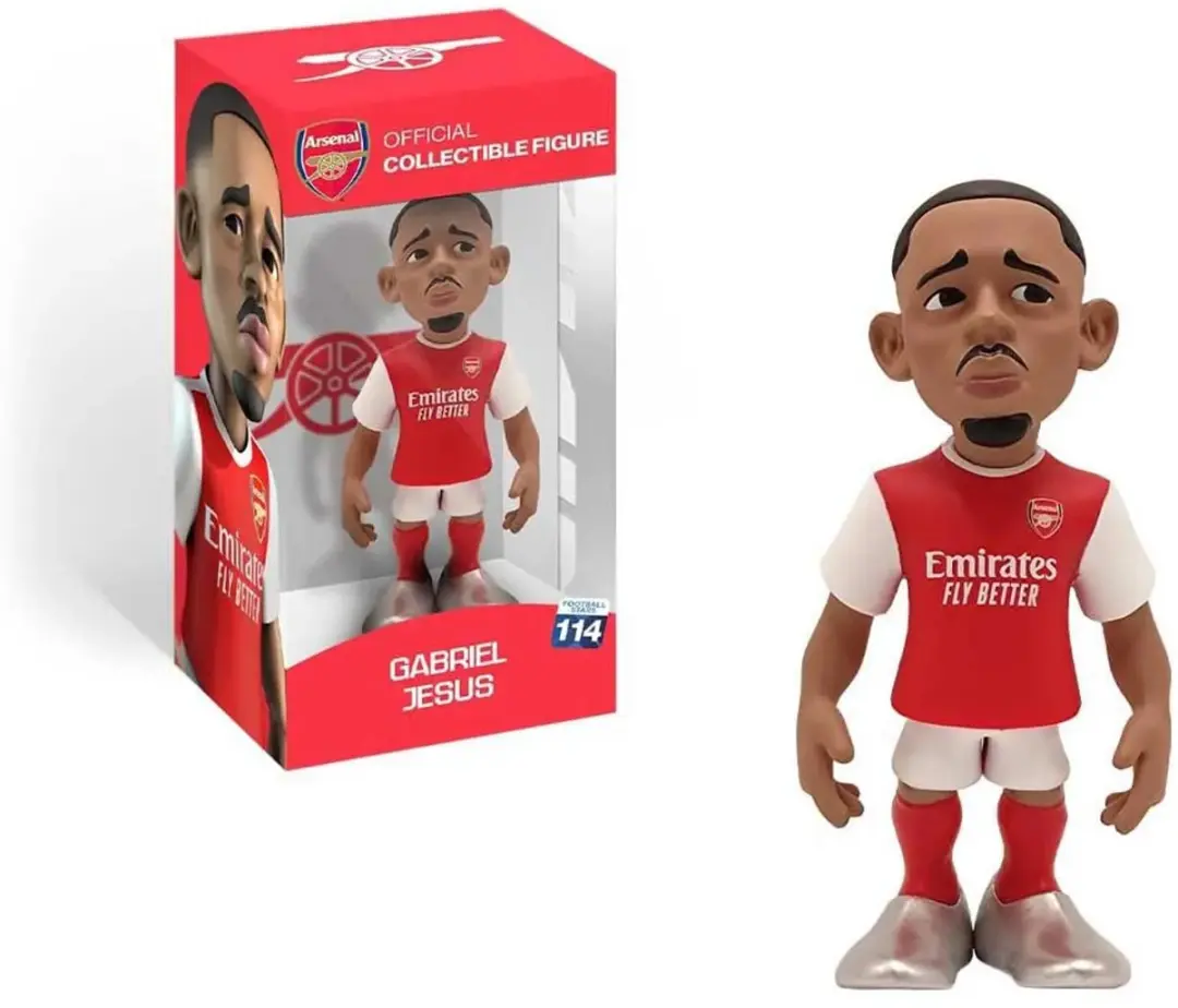 Minix Football Stars Gabriel Jesus 009 Arsenal Figuur 12cm - afbeelding 6 van 6