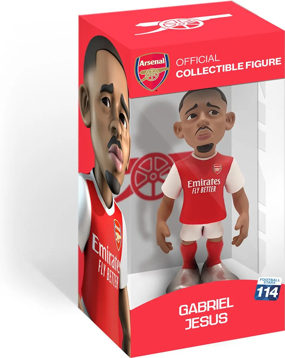 Minix Football Stars Gabriel Jesus 009 Arsenal Figuur 12cm - afbeelding 3 van 6