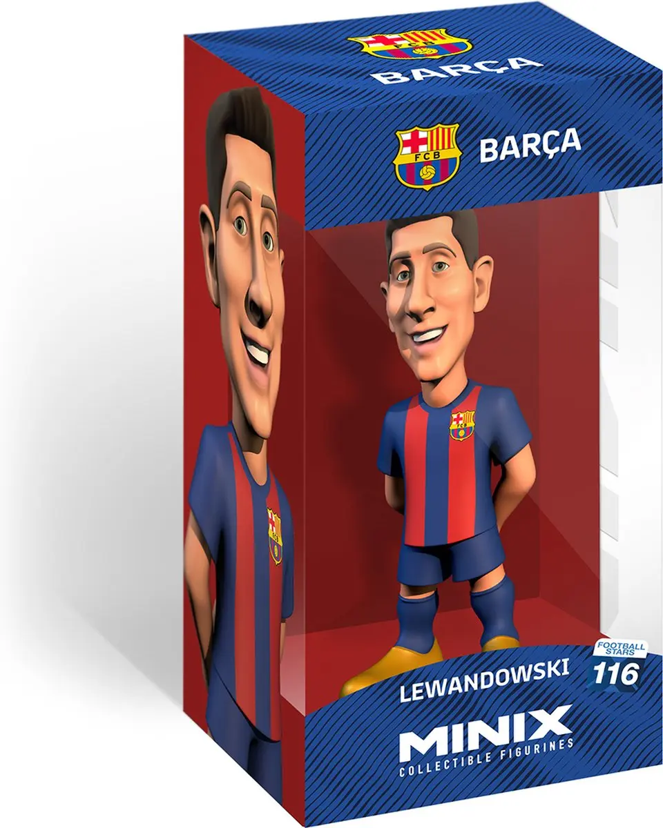 Minix Football Stars Lewandowski Figuur - 12cm - afbeelding 2 van 6