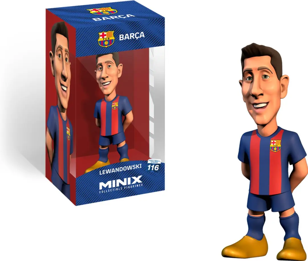Minix Football Stars Lewandowski Figuur - 12cm - afbeelding 6 van 6