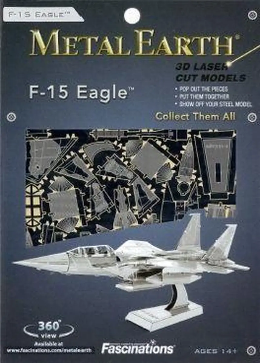 Metal Earth F-15 Eagle 3D Puzzel - afbeelding 6 van 6