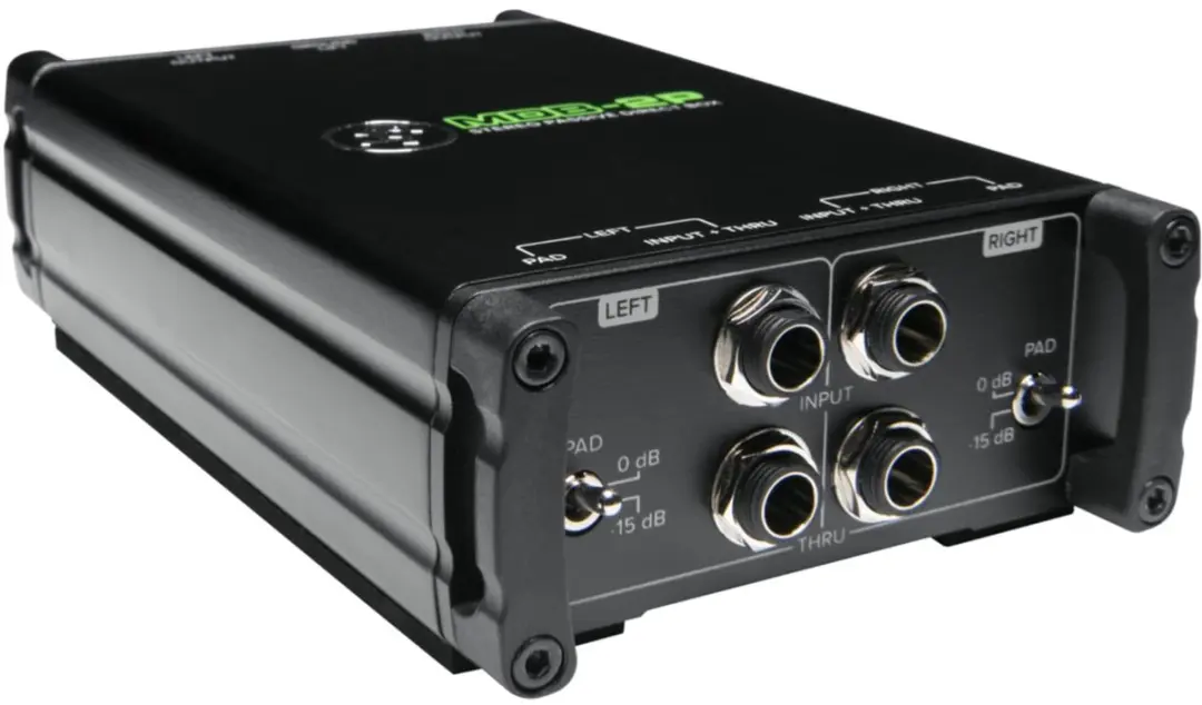 Mackie MDB-2P Stereo Passieve DI-box - Zwart - afbeelding 4 van 4