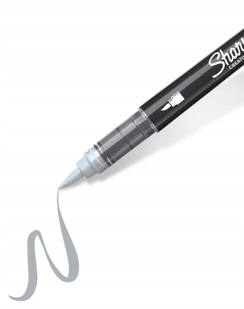Sharpie Acrylverfmarkers Brushtip - Koelgrijs - 6 stuks - afbeelding 2 van 6