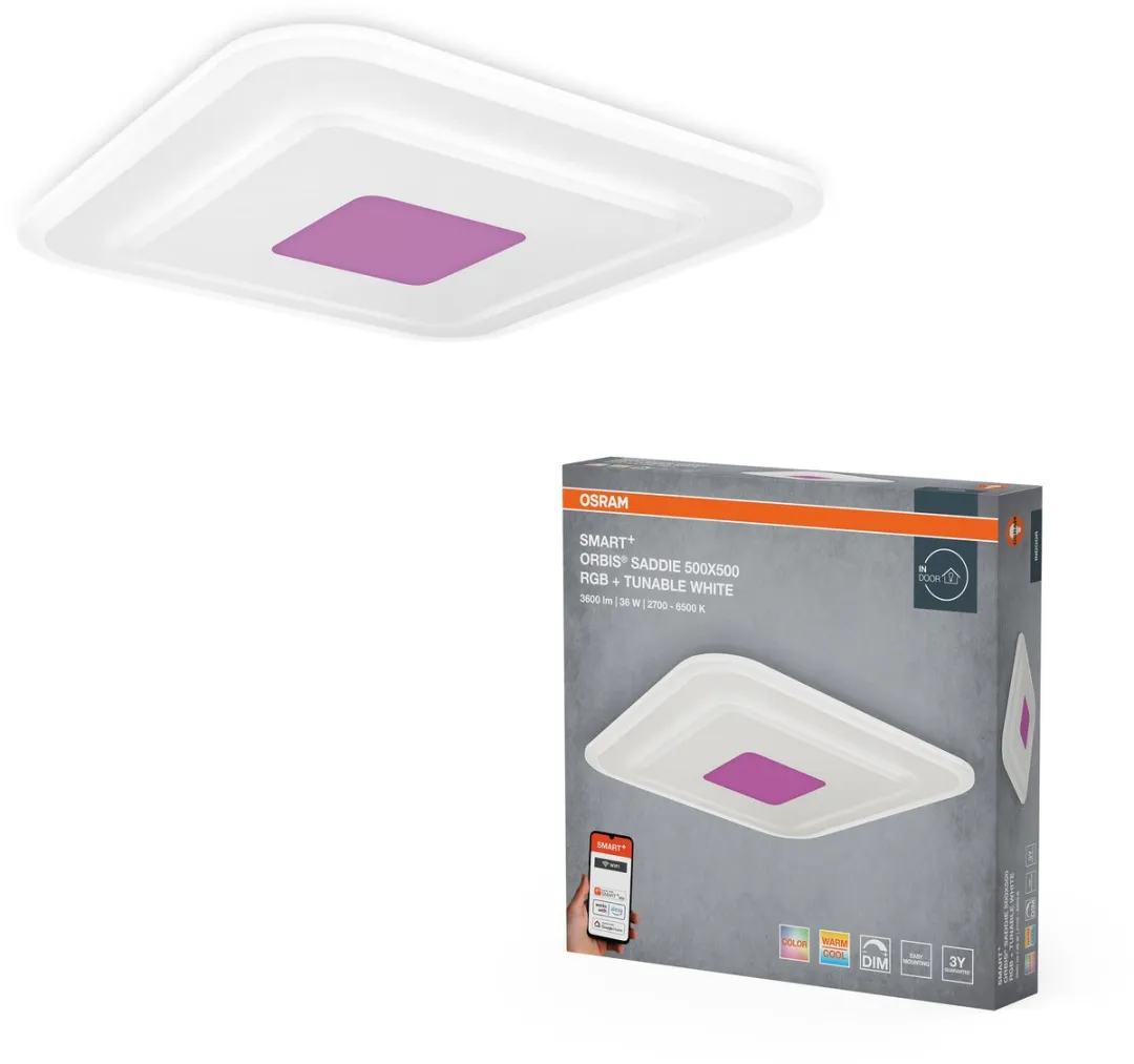 Osram SMART+ WiFi Orbis Saddie LED Plafondlamp 500x500mm - 32W - 2850lm