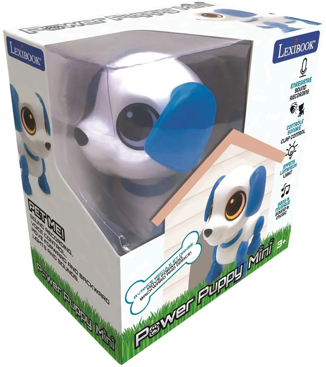 Lexibook Power Puppy Mini Hondenrobot - Blauw - afbeelding 5 van 6