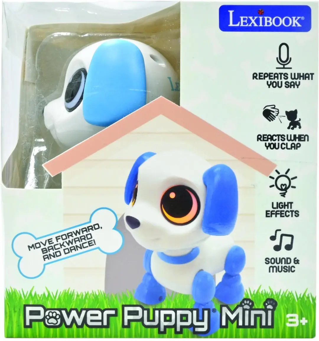 Lexibook Power Puppy Mini Hondenrobot - Blauw - afbeelding 4 van 6