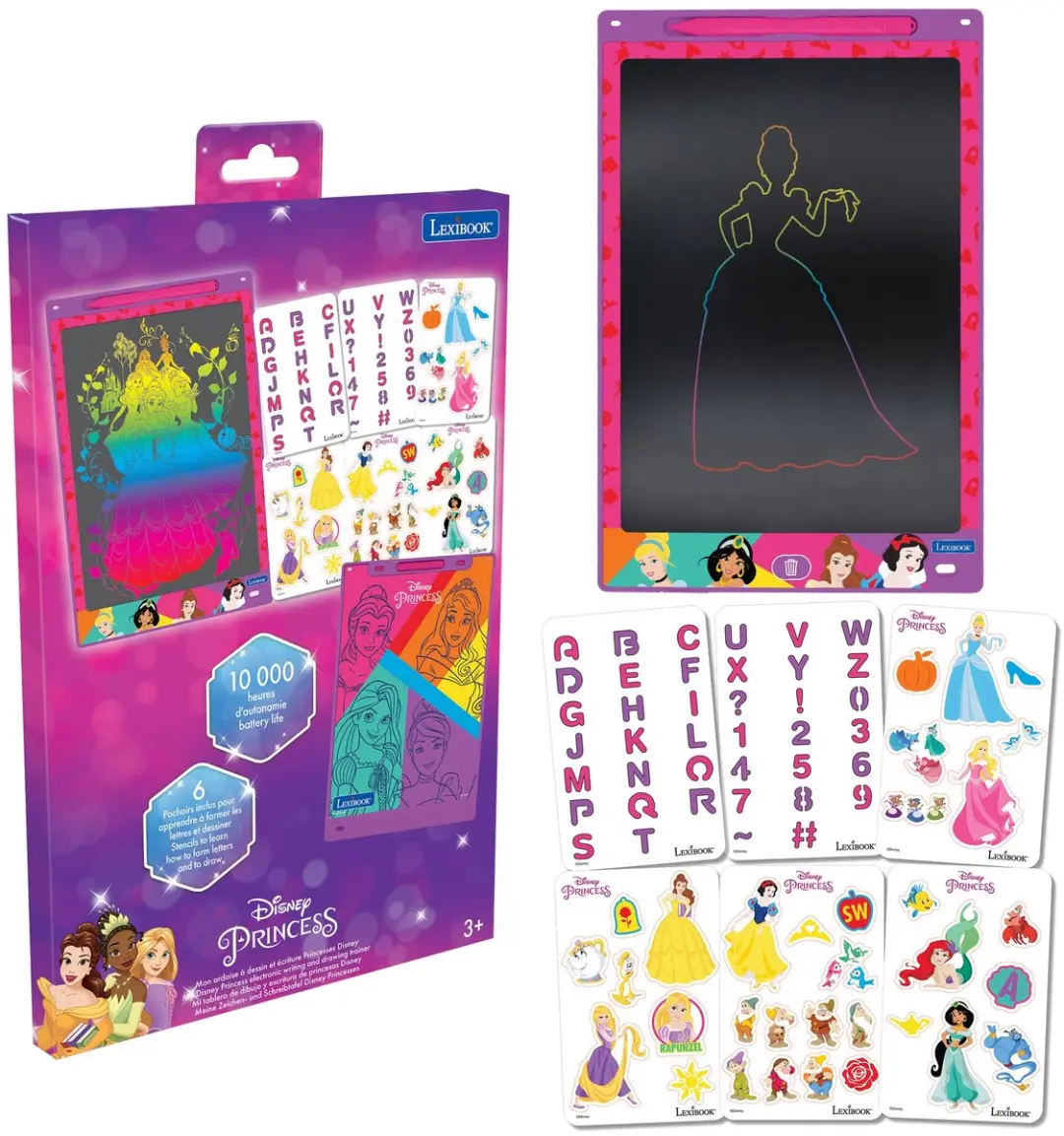 Lexibook Disney Princess CRT10DP E-ink Tekentablet - Roze - afbeelding 4 van 6