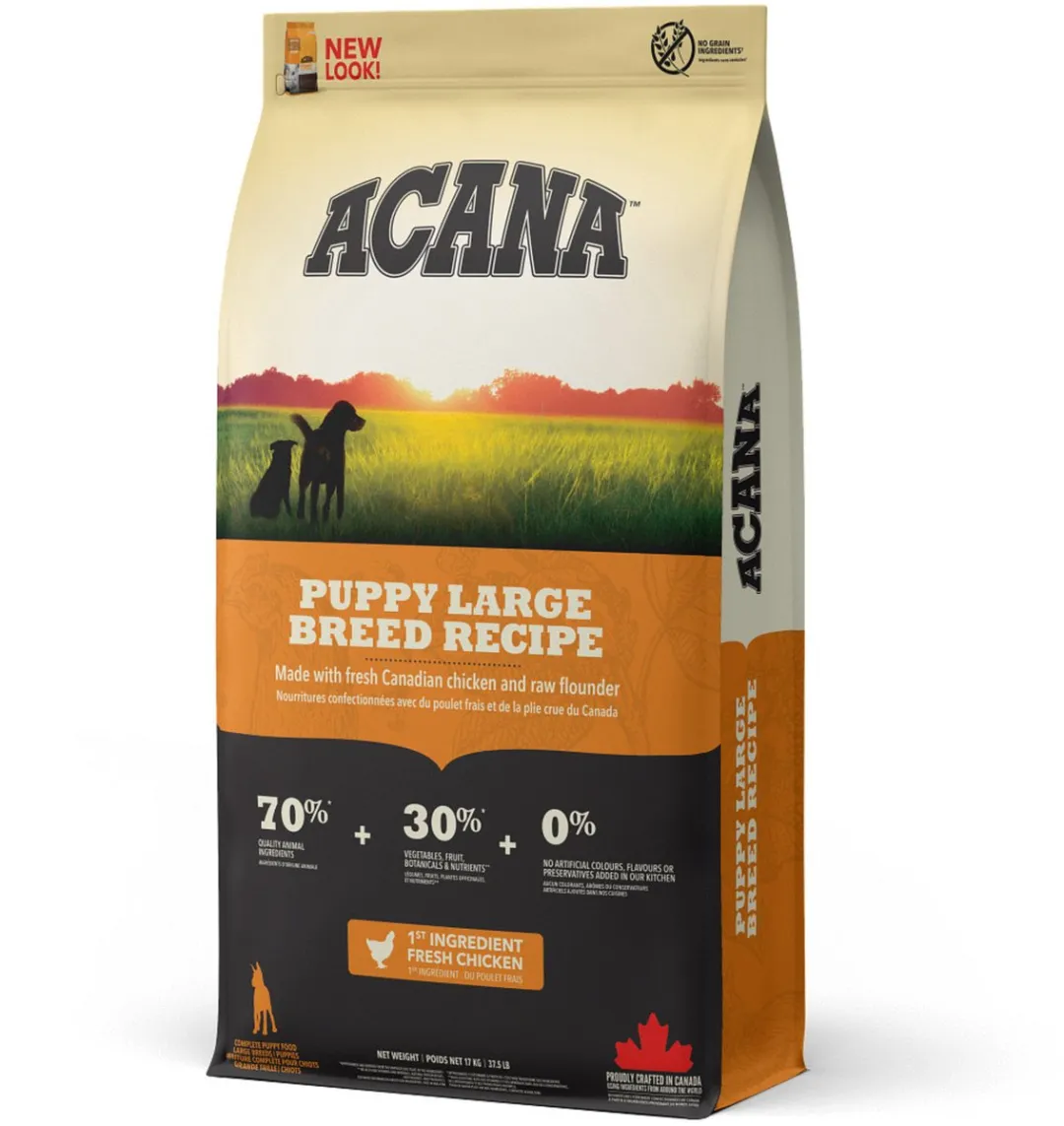 Acana Heritage Puppy Large Breed Hondenvoer - Kip Kalkoen 17kg