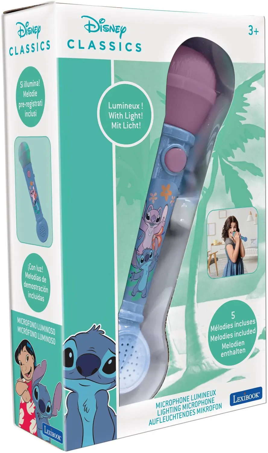 Lexibook Disney Stitch Lichtmicrofoon - Blauw - afbeelding 5 van 6