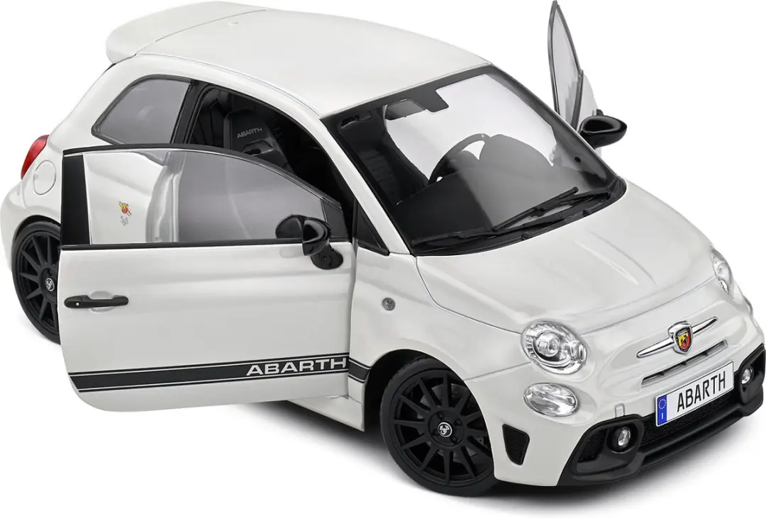 Solido Fiat F595 Abarth Modelauto 1:18 - Wit - afbeelding 6 van 6